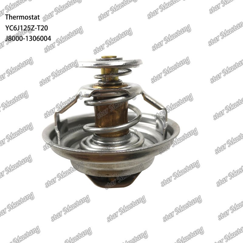 Thermostat YC6J125Z-T20 J8000-1306004 75℃ Engine Part with Integral Structure and 6 Months