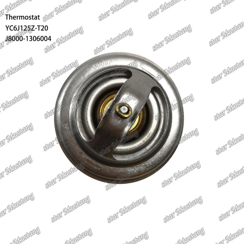 Thermostat YC6J125Z-T20 J8000-1306004 75℃ Engine Part with Integral Structure and 6 Months
