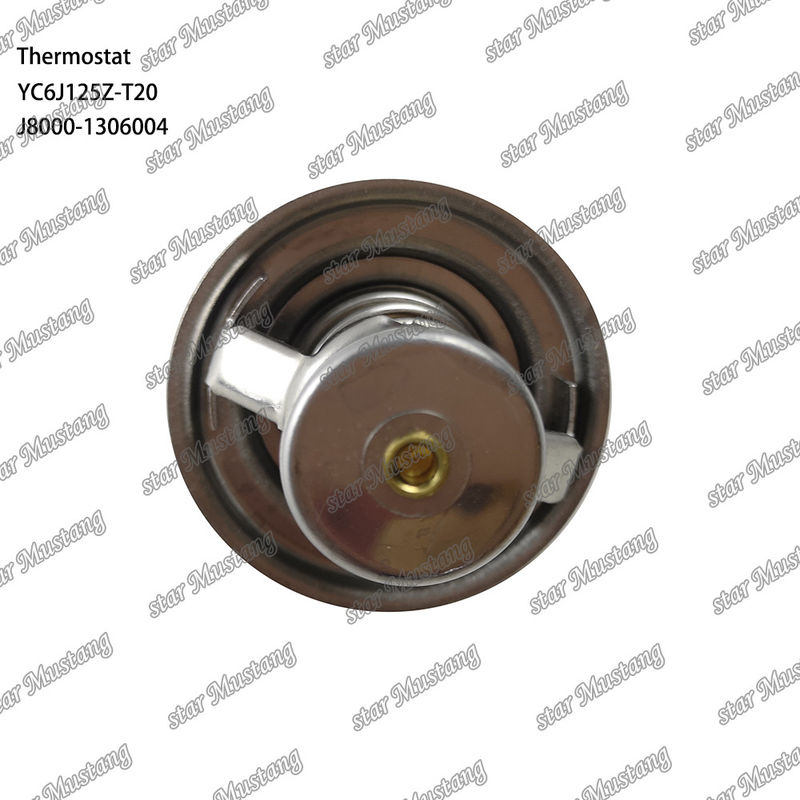 Thermostat YC6J125Z-T20 J8000-1306004 75℃ Engine Part with Integral Structure and 6 Months