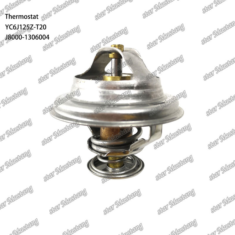 Thermostat YC6J125Z-T20 J8000-1306004 75℃ Engine Part with Integral Structure and 6 Months