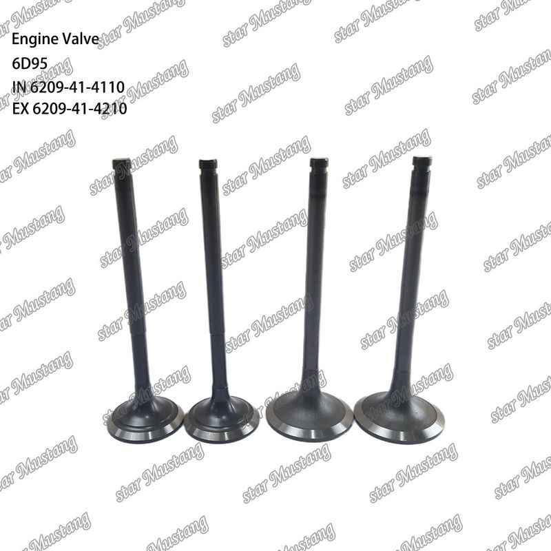 Valve 6D95 IN 6209-41-4110 EX 6209-41-4210 Suitable For Komatsu Engine Spare Parts