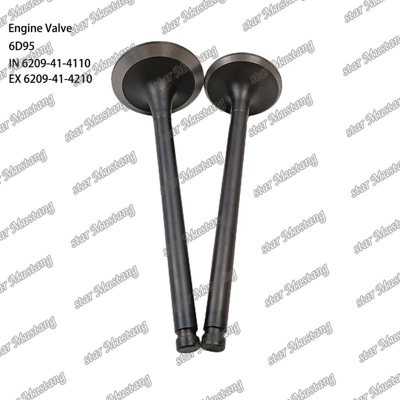 Valve 6D95 IN 6209-41-4110 EX 6209-41-4210 Suitable For Komatsu Engine Spare Parts