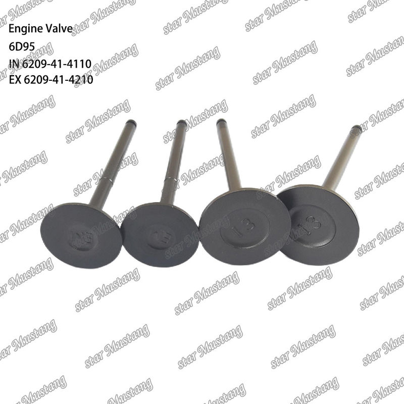 Valve 6D95 IN 6209-41-4110 EX 6209-41-4210 Suitable For Komatsu Engine Spare Parts
