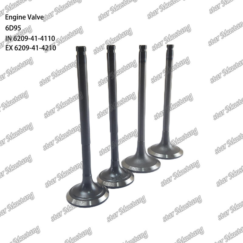 Valve 6D95 IN 6209-41-4110 EX 6209-41-4210 Suitable For Komatsu Engine Spare Parts