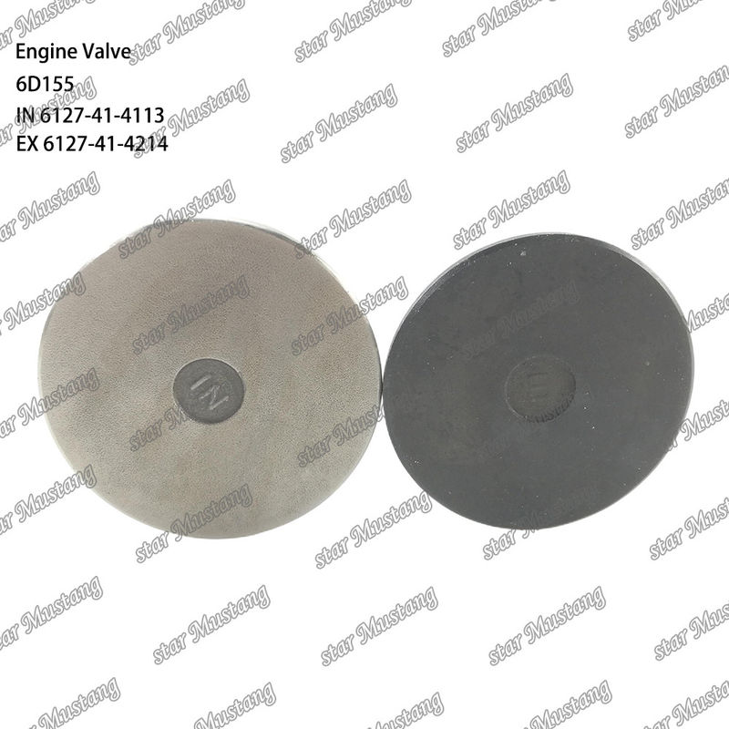 Valve 6D155 IN 6127-41-4113 EX 6127-41-4214 Suitable For Komatsu Engine Spare Parts