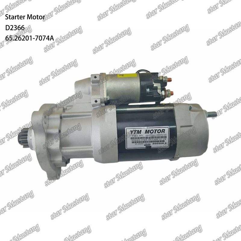 D2366 Engine Starter Motor 39MT 24V 9.0KW 11T 65.26201-7074A For DOOSAN DAEWOO Engine Spare Parts