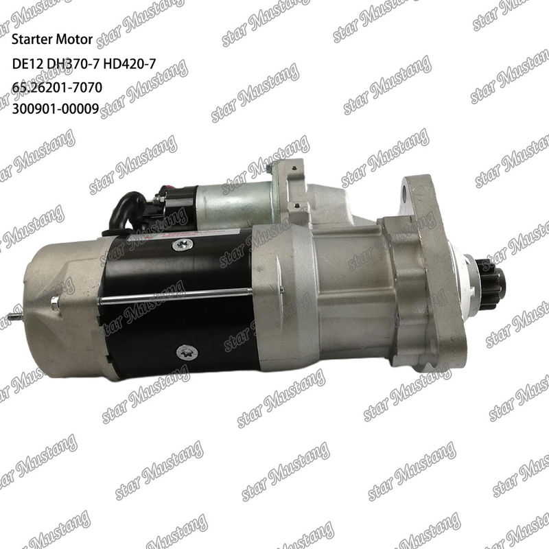 DE12 DH370-7 HD420-7 Engine Starter Motor 24V 11T 9KW 65.26201-7070 300901-00009 For DOOSAN DAEWOO Engine Spare Parts