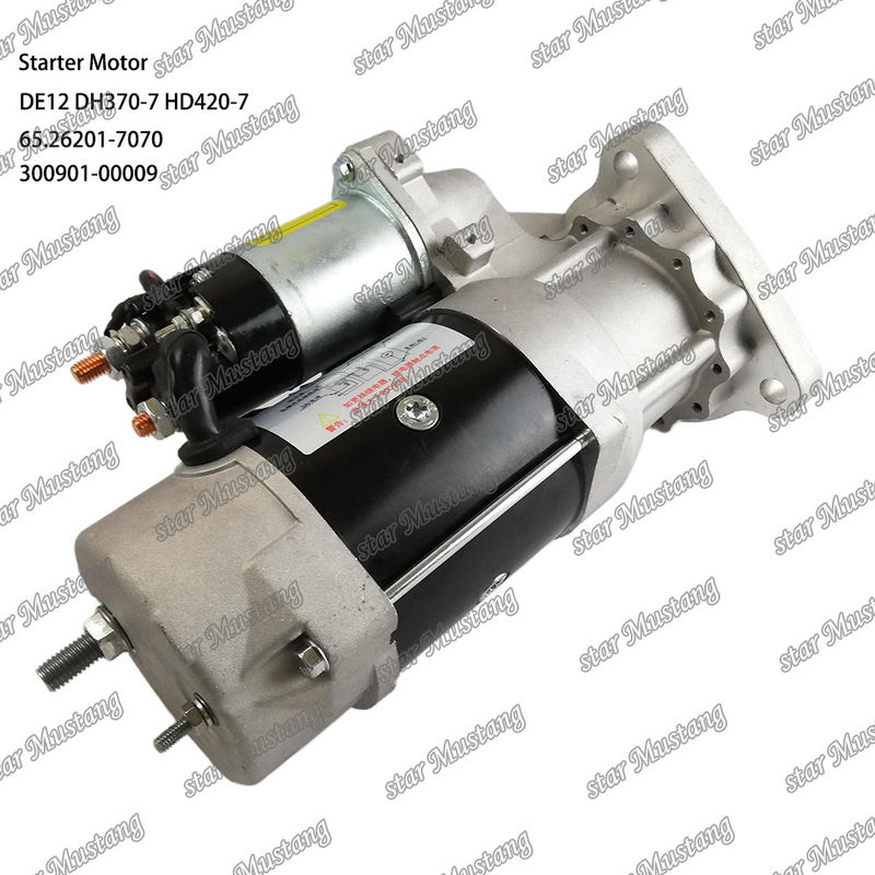 DE12 DH370-7 HD420-7 Engine Starter Motor 24V 11T 9KW 65.26201-7070 300901-00009 For DOOSAN DAEWOO Engine Spare Parts