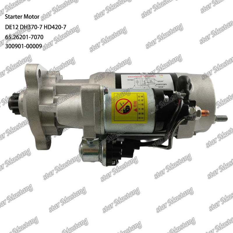 DE12 DH370-7 HD420-7 Engine Starter Motor 24V 11T 9KW 65.26201-7070 300901-00009 For DOOSAN DAEWOO Engine Spare Parts