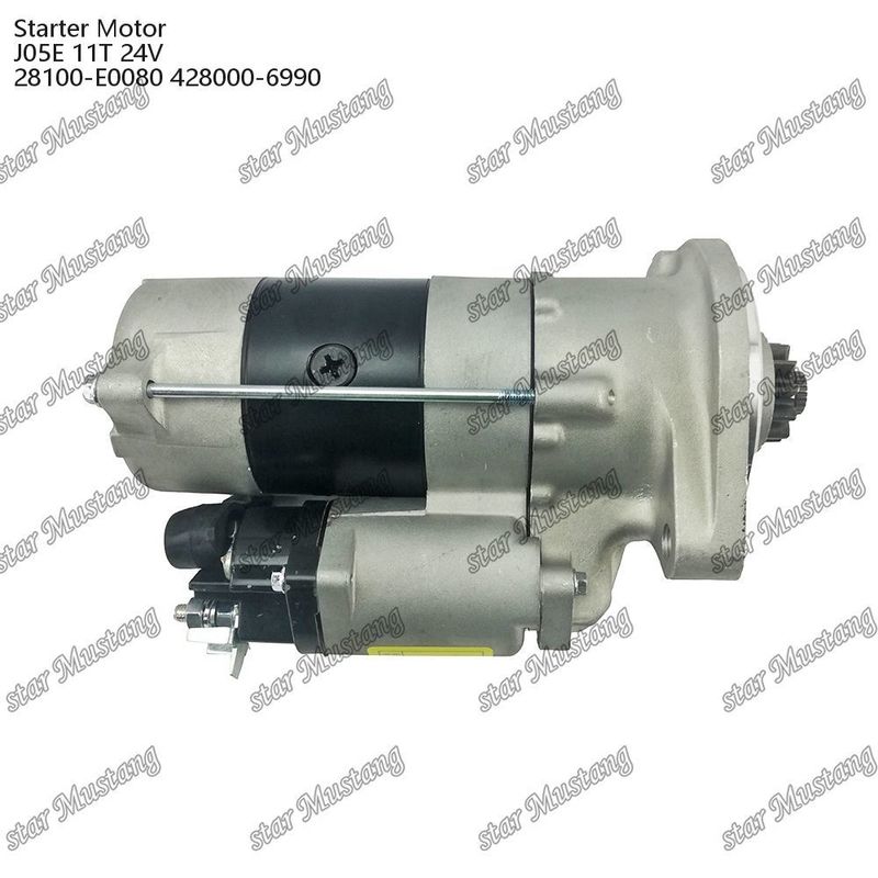 J05E Engine Starter Motor 11T 24V 28100-E0080 428000-6990 For HINO Engine Spare Parts