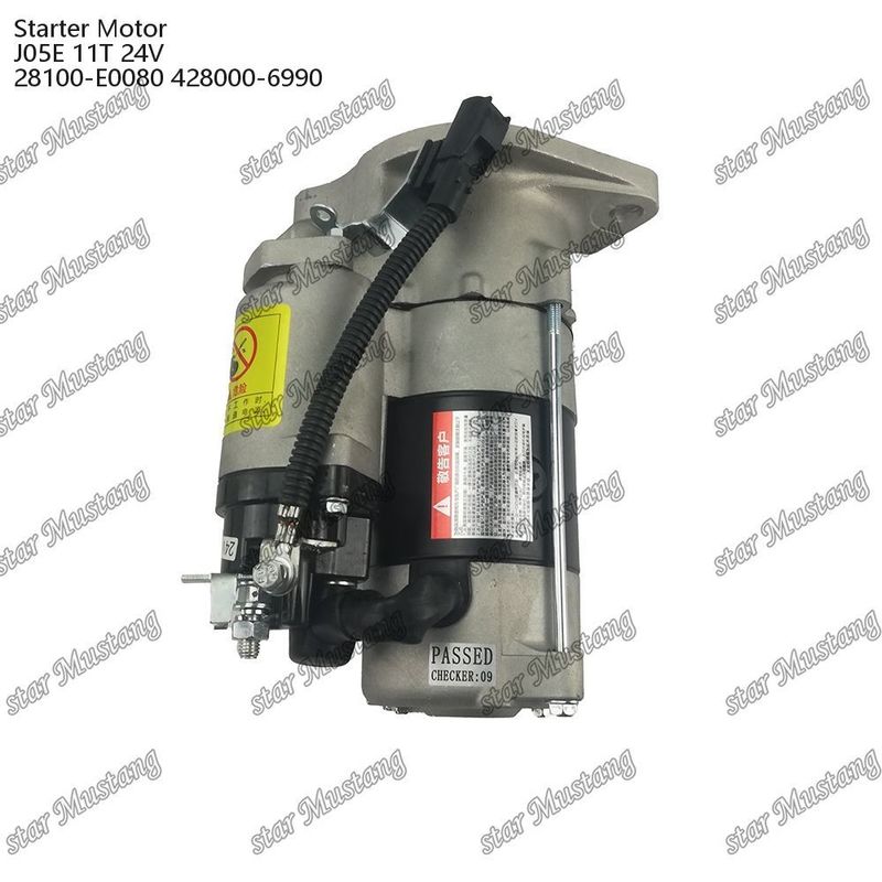J05E Engine Starter Motor 11T 24V 28100-E0080 428000-6990 For HINO Engine Spare Parts