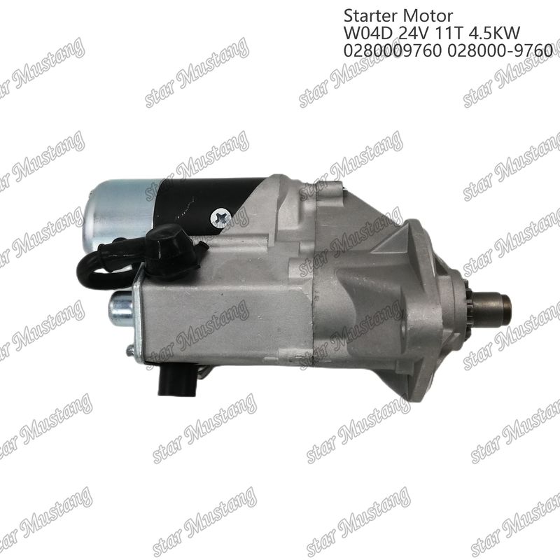 W04D Engine Starter Motor 24V 11T 4.5KW 0280009760 028000-9760 For HINO Engine Spare Parts