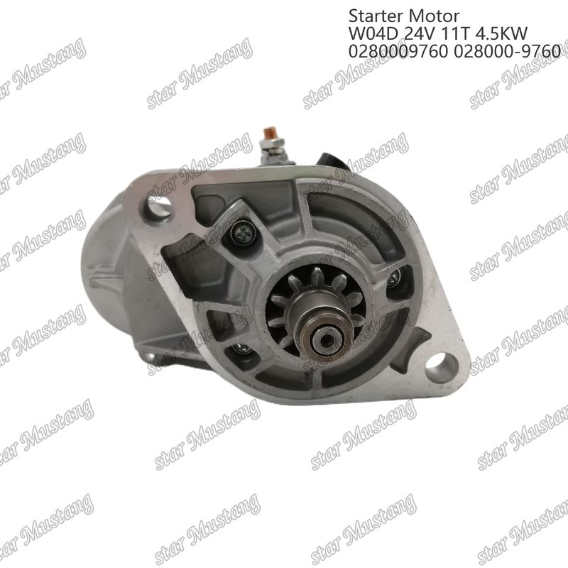 W04D Engine Starter Motor 24V 11T 4.5KW 0280009760 028000-9760 For HINO Engine Spare Parts