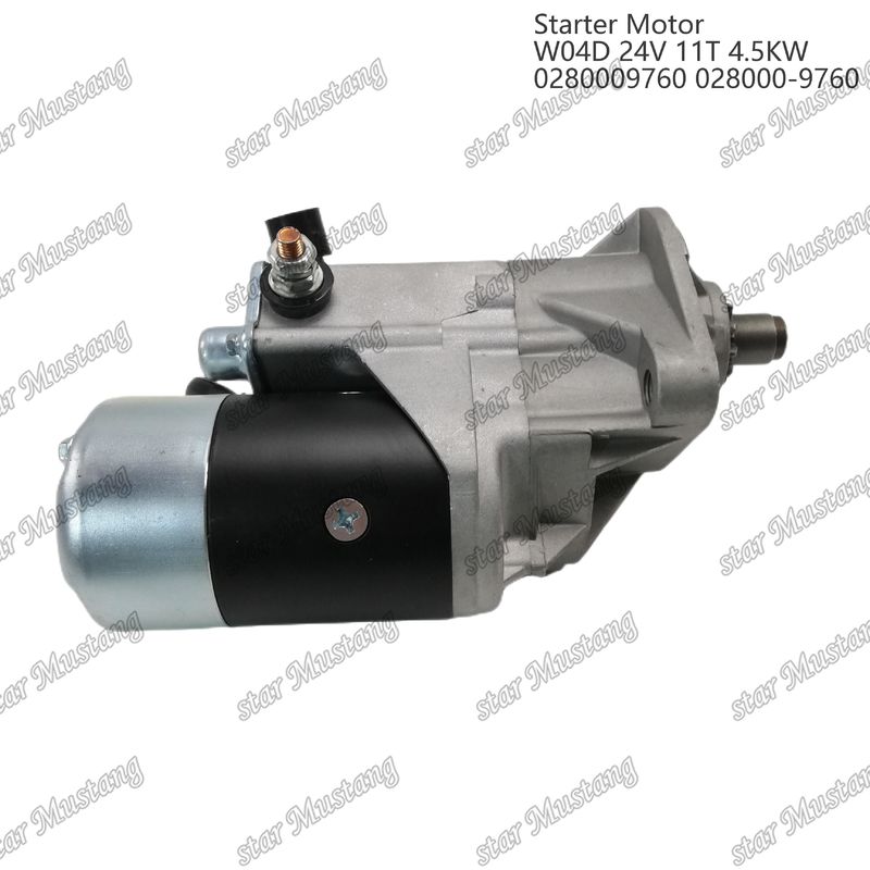 W04D Engine Starter Motor 24V 11T 4.5KW 0280009760 028000-9760 For HINO Engine Spare Parts