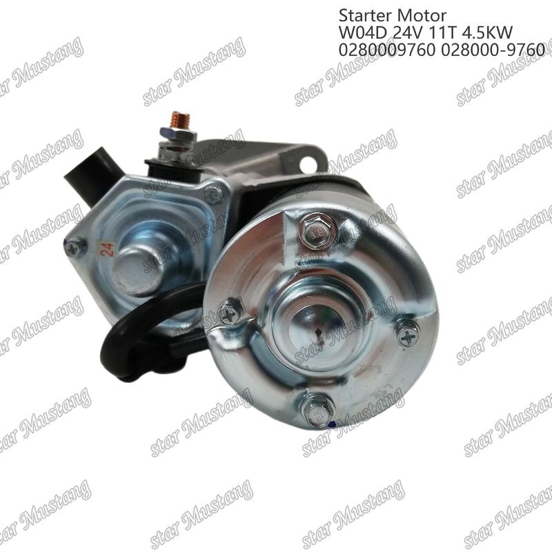 W04D Engine Starter Motor 24V 11T 4.5KW 0280009760 028000-9760 For HINO Engine Spare Parts