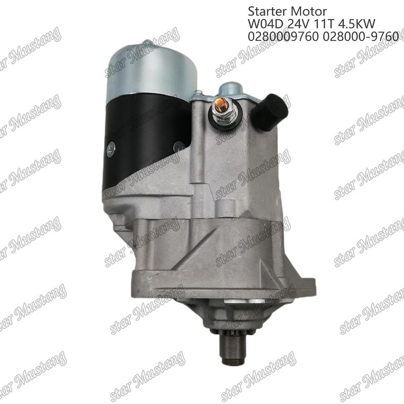 W04D Engine Starter Motor 24V 11T 4.5KW 0280009760 028000-9760 For HINO Engine Spare Parts