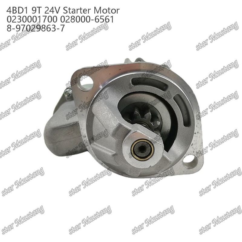 4BD1 Engine Starter Motor 24V 0230001700 028000-6561 8-97029863-7 For ISUZU Engine Spare Parts