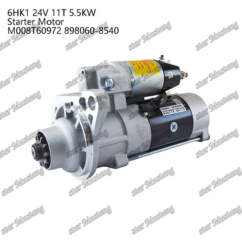 6HK1 Engine Starter Motor 24V 11T 5.5KW M008T60972 898060-8540 For ISUZU Engine Spare Parts
