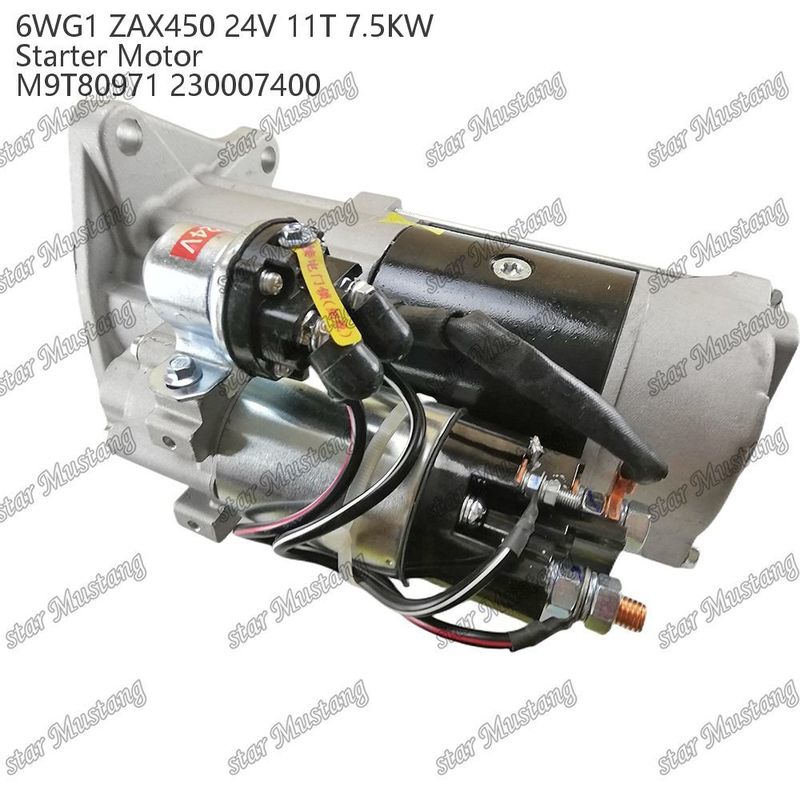 6WG1 ZAX450 Engine Starter Motor 24V 11T 7.5KW DI type M9T80971 230007400 For ISUZU Engine Spare Parts