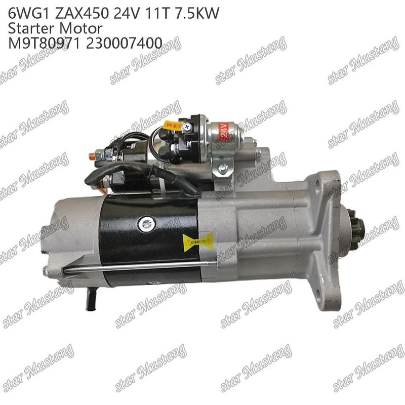 6WG1 ZAX450 Engine Starter Motor 24V 11T 7.5KW DI type M9T80971 230007400 For ISUZU Engine Spare Parts