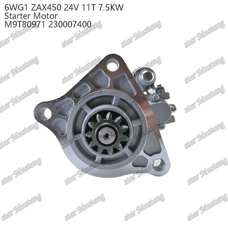 6WG1 ZAX450 Engine Starter Motor 24V 11T 7.5KW DI type M9T80971 230007400 For ISUZU Engine Spare Parts