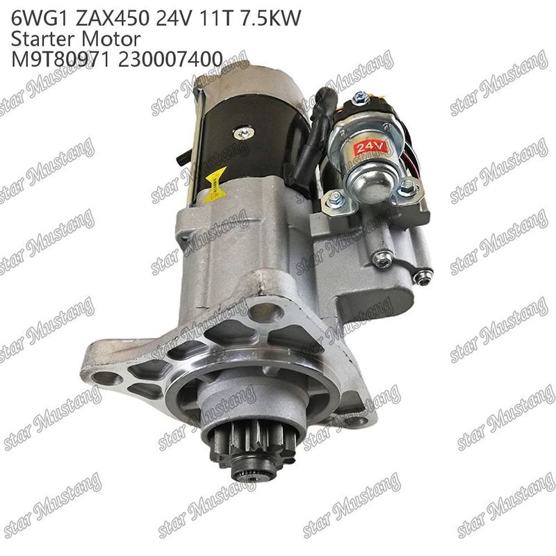 6WG1 ZAX450 Engine Starter Motor 24V 11T 7.5KW DI type M9T80971 230007400 For ISUZU Engine Spare Parts