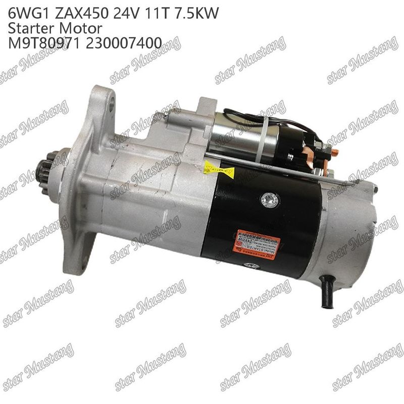 6WG1 ZAX450 Engine Starter Motor 24V 11T 7.5KW DI type M9T80971 230007400 For ISUZU Engine Spare Parts
