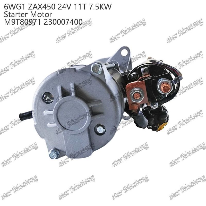 6WG1 ZAX450 Engine Starter Motor 24V 11T 7.5KW DI type M9T80971 230007400 For ISUZU Engine Spare Parts