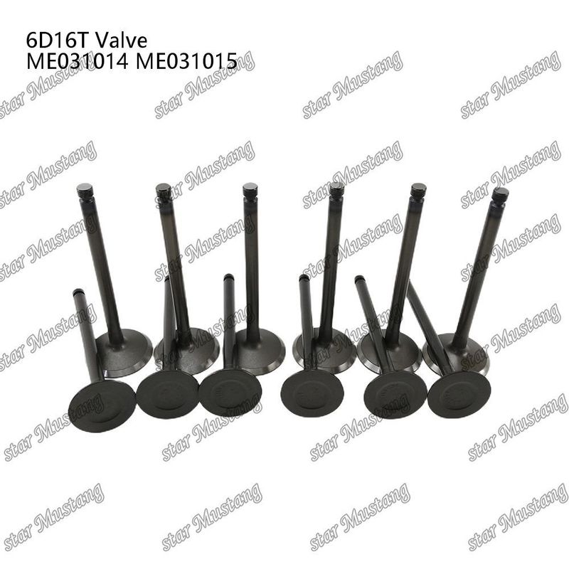 Integral Structure Valve 6D16T IN ME031014 EX ME031015 Diesel Engine Part Original Stock with Online Support After