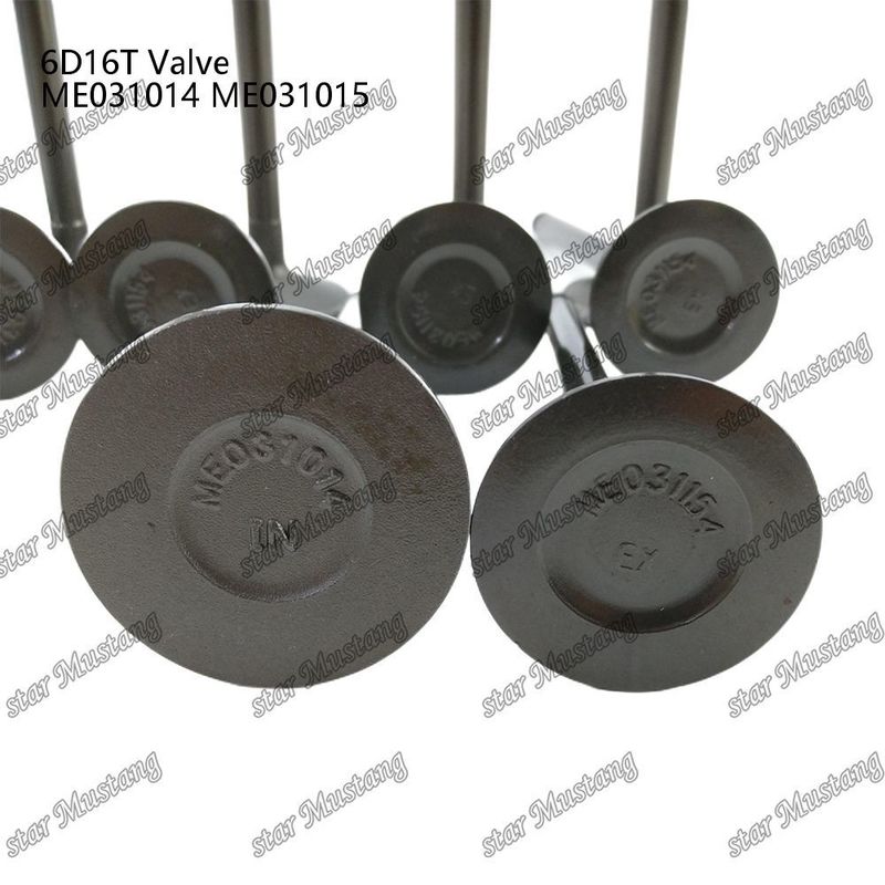Integral Structure Valve 6D16T IN ME031014 EX ME031015 Diesel Engine Part Original Stock with Online Support After