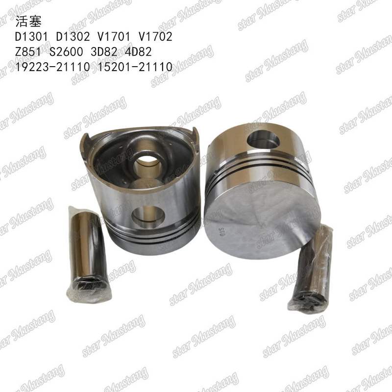 Piston D1301 D1302 V1701 V1702 Z851 S2600 3D82 4D82 19223-21110 15201-21110 Suitable For KUBOTA Engine Parts